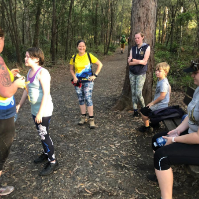 Group hiking